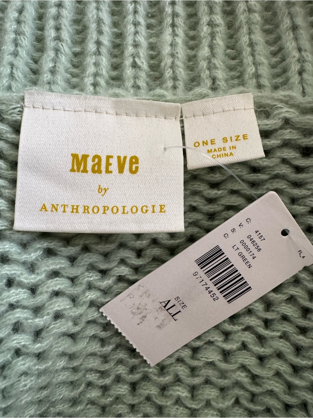 Anthropologie Maeve Susanna Light Green 3D Flower Relaxed Cardigan One Size NWT - Picture 4 of 7